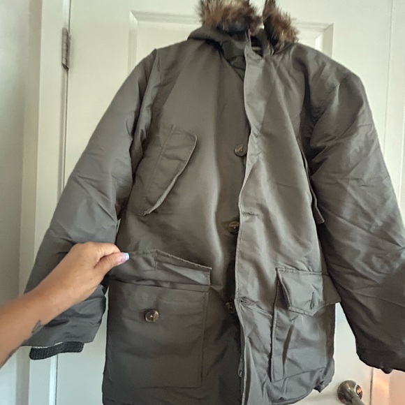 Mens / Women's Heavy Duty Insulated Coat • Large • Grey • - Picture 3 of 9